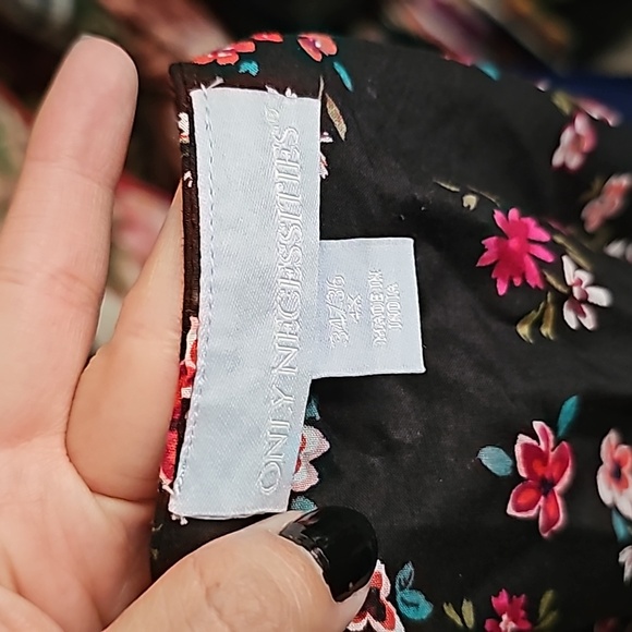 Only Necessities house dress black floral print 4X pockets mumu cotton - Picture 4 of 5